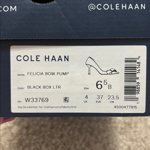 Cole Haan Black Heels with Gold Accent - Picture 6 of 6